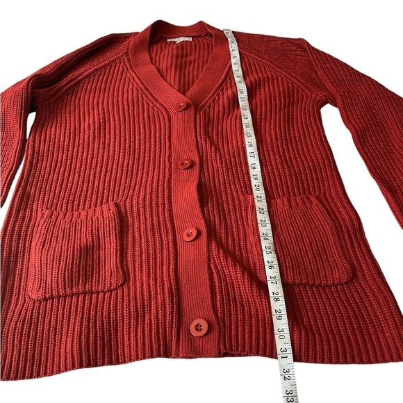 Woman Within Plus Size Button-Front Shaker
Cardigan Red Orchard Size 18/20 L - Picture 8 of 10